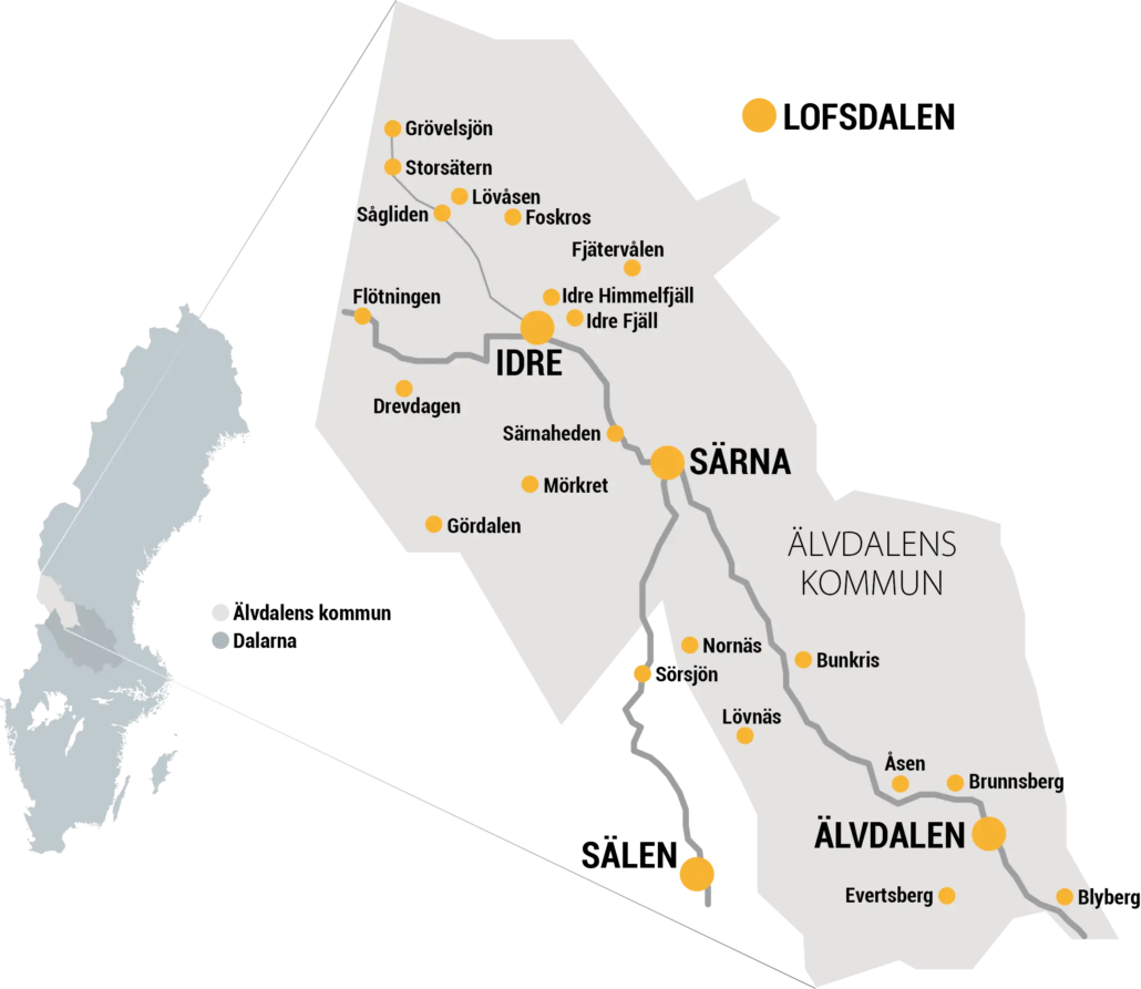 Fjällposten Spridningskarta - Älvadalen, Sälen, Idre, Lofsdalen